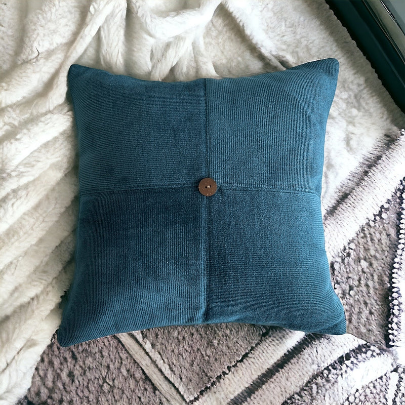 Button Accent Quad Pattern Comfort Cushion Cover