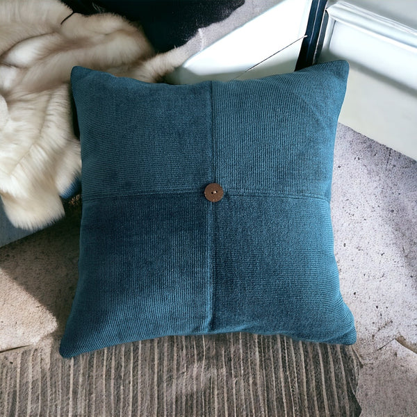 Button Accent Quad Pattern Comfort Cushion Cover