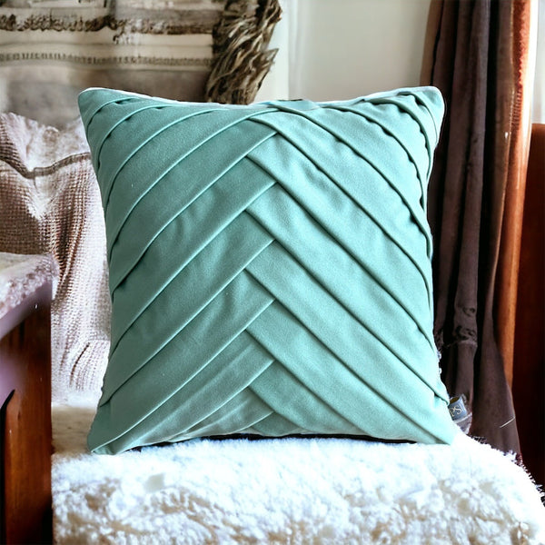 Folded Velvet Layered Chevron Cushion Cover