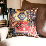 Classical Motif Exquisite Red Velvet Touch Cushion Cover