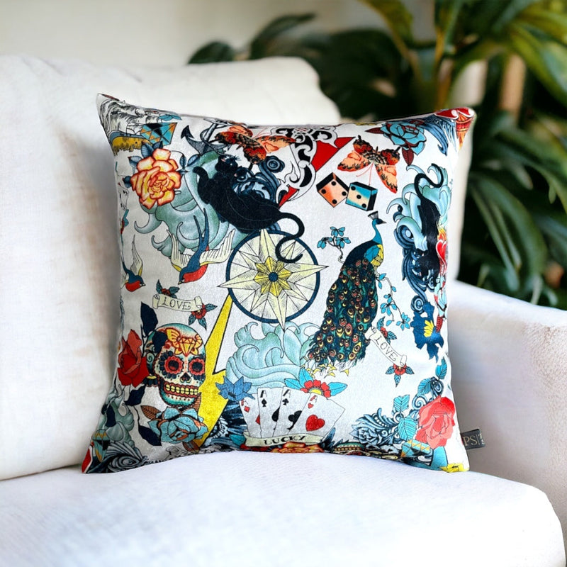 Eclectic Boho Eye-Catching Popart Style Cushion Cover