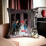 Eclectic Romantic French Bohemian Popart Elegance Velvet Cushion Cover