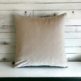 Embossed Beige CrissCross Pattern Soft Cushion Cover