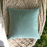 Embossed Sky Blue CrissCross Pattern Soft Cushion Cover