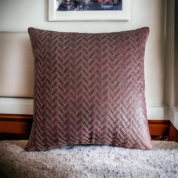 Quilted Pattern Elegance Purple Luxe Cushion Cover