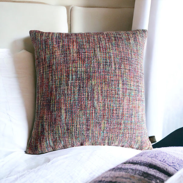 Rainbow Weave Textured Fabric Cushion Cover