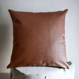 RusticWeave Vegan Leather Earthy Cushion Cover