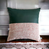 Vibrant Dual-Tone Weave Vegan Leather Cushion