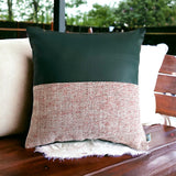 Vibrant Dual-Tone Weave Vegan Leather Cushion