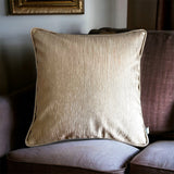 Woven Pattern Textured Vegan Leather Beige Ambience Cushion Cover